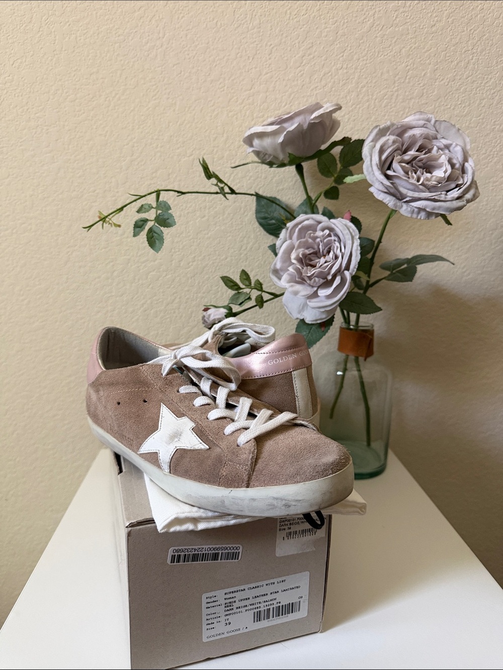 Golden Goose Dark Beige Suede Superstar Sneaker